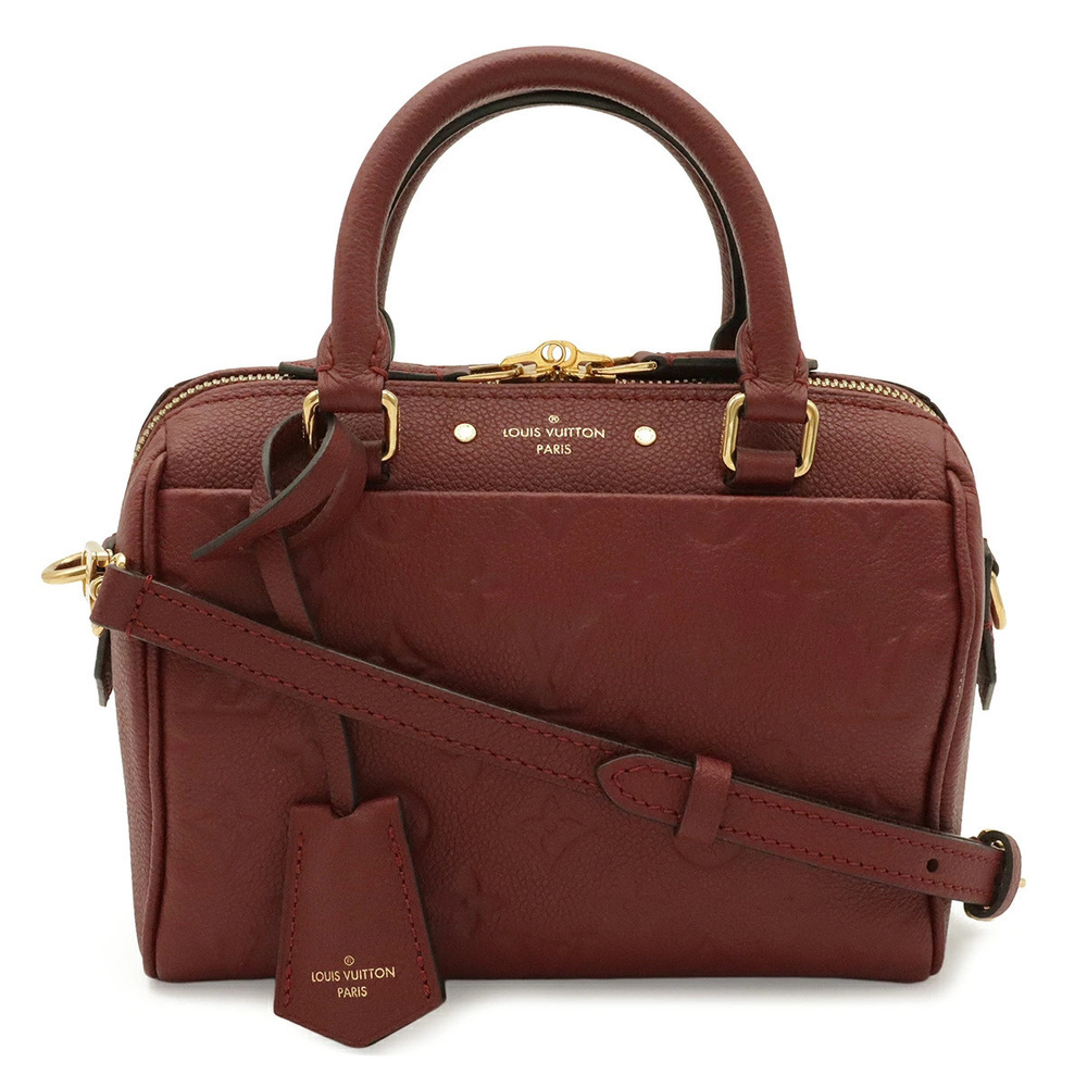 LOUIS VUITTON Monogram Empreinte Speedy Bandouliere 2way Shoulder Bag Rose Pink